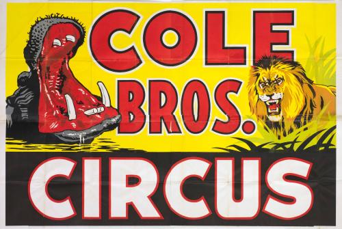 Cole Bros.: Hippopotamus and Lion
