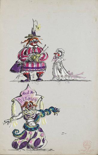 Mother, Baby and Cooch Dancer Clowns
