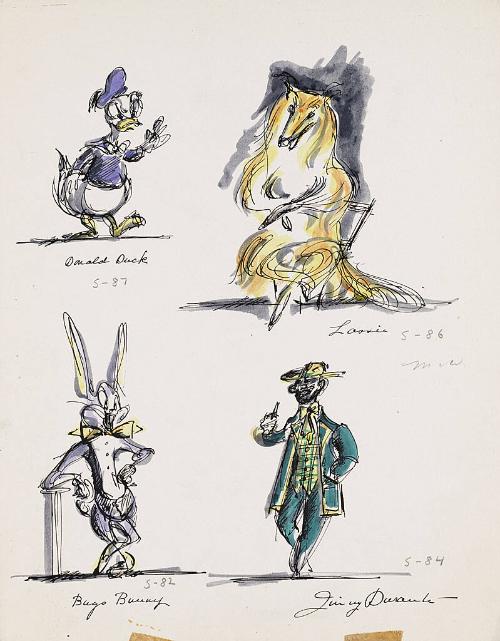 Donald Duck, Lassie, Bugs Bunny and Jimmy Durante