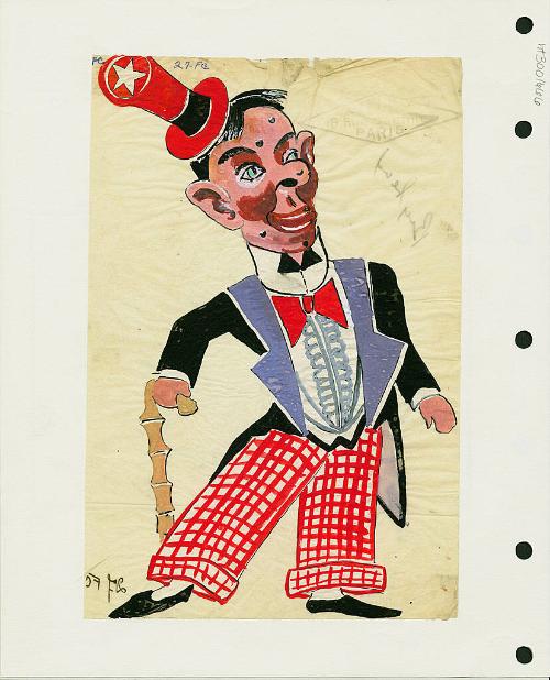 Big Head Clown with Red Top Hat