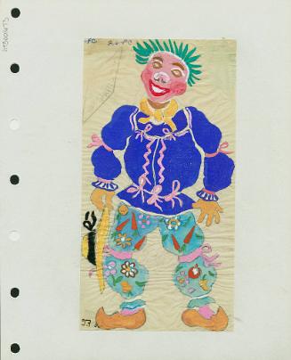 Big Head Clown with Flower Pants