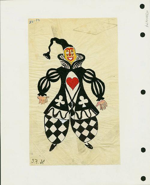 Black and White Clown with Heart