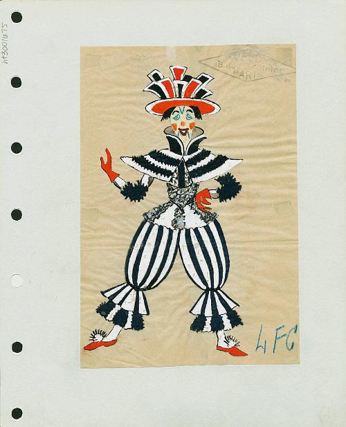 Black and White Clown with Hat