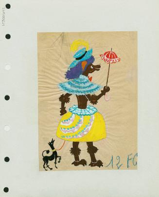 Poodle with Umbrella