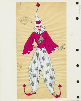 Pink and White Clown of Spades