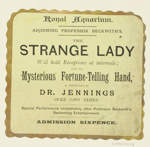 Advertisement for Royal Aquarium, c. 1886