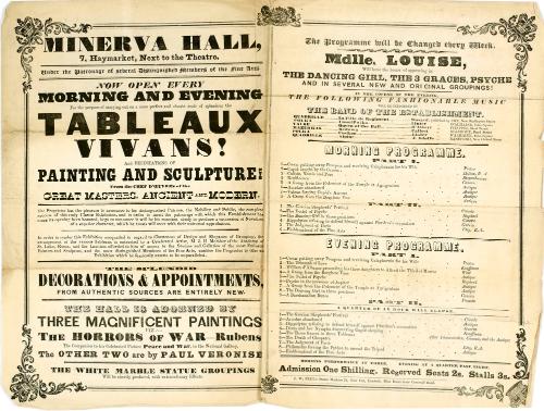 Handbill for Minerva Hall, Haymarket
