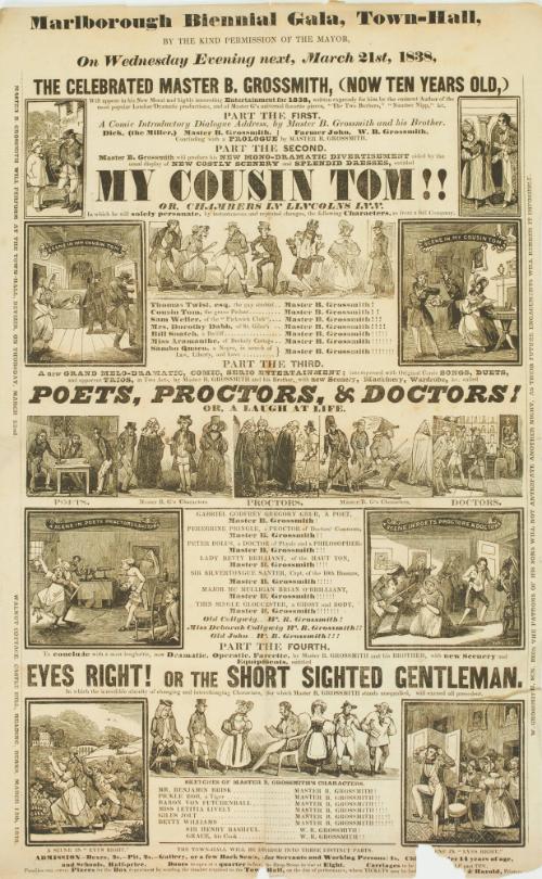 Playbill for Marlborough Biennial Gala, March 21, 1838