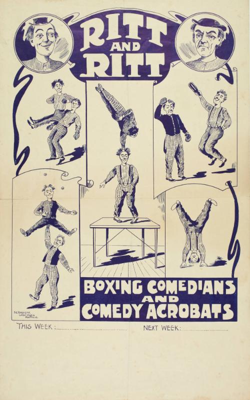 Poster for Ritt and Rott, Boxing Comedians and Comedy Acrobats
