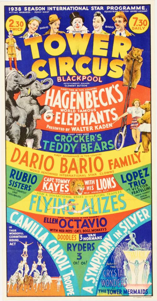Tower Circus, Blackpool. 1938 season