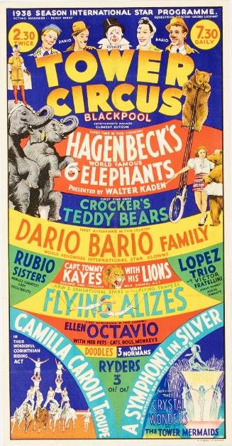 Tower Circus, Blackpool. 1938 season