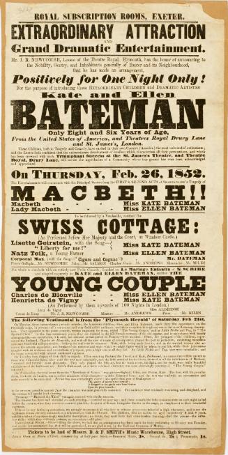 Royal Subscription Rooms, Exeter. February 26, 1852