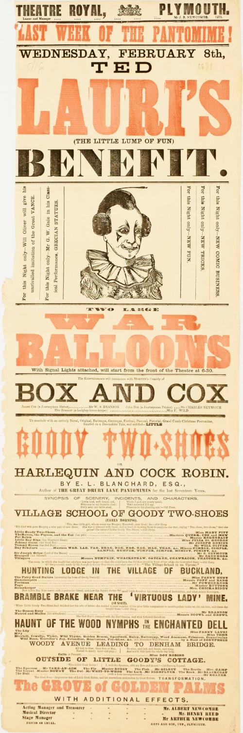 Theatre Royal, Plymouth. February 8, 1871