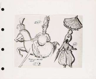 Woman on horseback with Attendant
