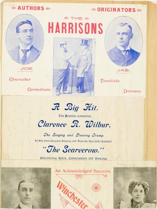 Advertising sheet for Alfred M. Arnesen, equilibrist and Hawkin O. Larsen, his manager