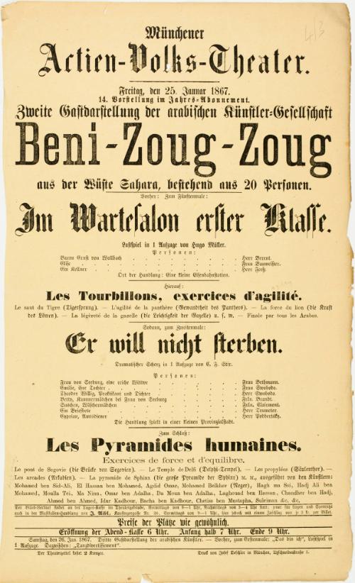 Artien-Volks-Theater. January 25, 1867