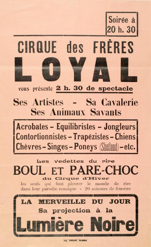 Cirque des Freres Loyal. St. Julien