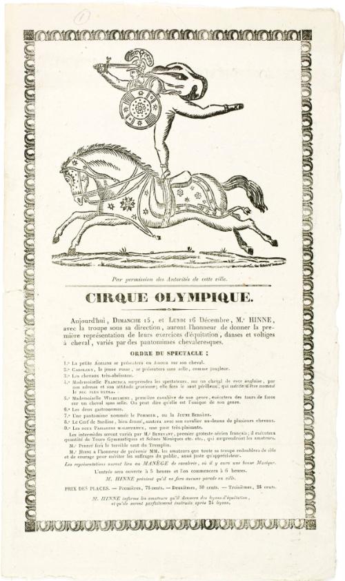 Cirque Olympique, France. December 15-16, no year