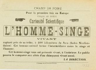 L'Homme-Singe / The Monkey Man, Fairgrounds, unknown location. 1932