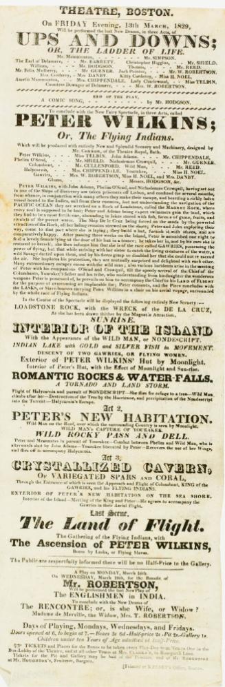 Theatre, Boston. March 13, 1829