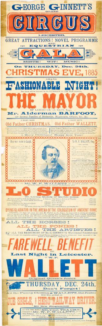 George Ginnett's Grand Circus, Leicester. December 24, 1885