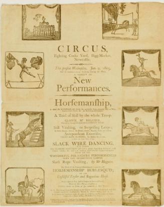 Broadside for Circus, Newcastle. January 9, 1805