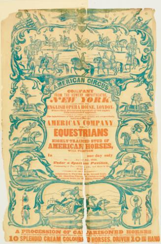 Broadside for American Circus Company of Equestrians, July 1843