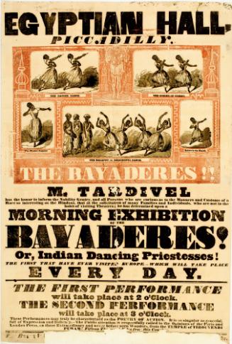 Broadside for Egyptian Hall, Piccadilly, London. c. 1838