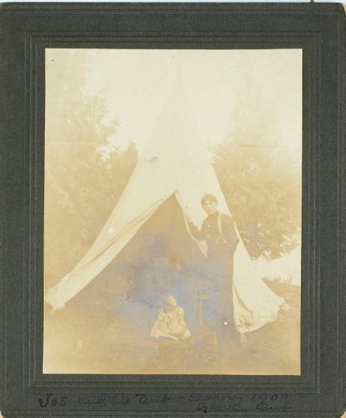 Joe and His Tent, Season 1900, Galetta, Ont.