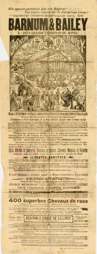 Barnum and Bailey - Continental Season. In French. 1901