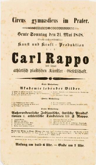 Kunst und Kraft - Produktion des Carl Rappo und seiner athletisch plastischen Kunstler Gesellschaft