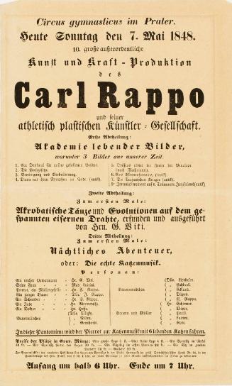 Kunst und Kraft - Produktion des Carl Rappo und seiner athletisch plastischen Kunstler Gesellschaft