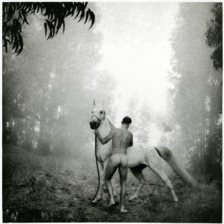 Arthur Tress, American, born 1940, Groom with Arabian Stallion, 1999; print date, photogravure,…