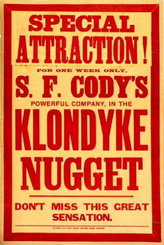 Letterpress poster for Klondyke Nugget