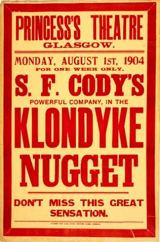 Letterpress poster for Klondyke Nugget
