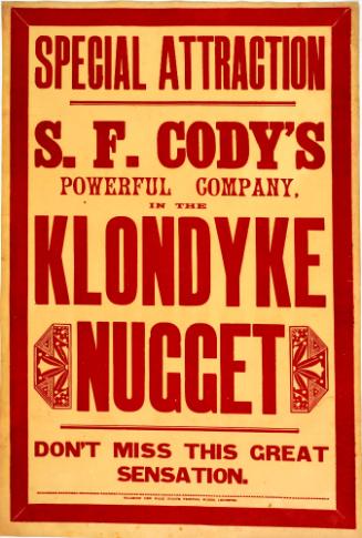 Letterpress poster for Klondyke Nugget