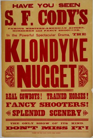 Letterpress poster for Klondyke Nugget