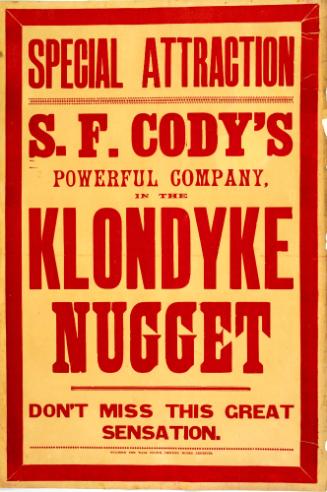 Letterpress poster for Klondyke Nugget