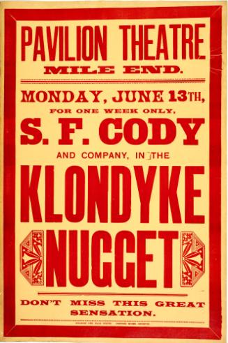 Letterpress poster for Klondyke Nugget