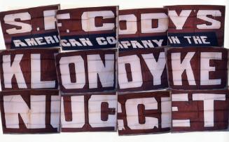 Hand stencilled poster for Klondyke Nugget