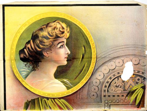 Part of a poster with vignette of Lela Cody