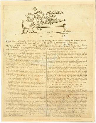 Bill for Astley's Amphitheatre, 1777