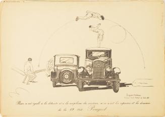 Page from book of illustrated circus acts