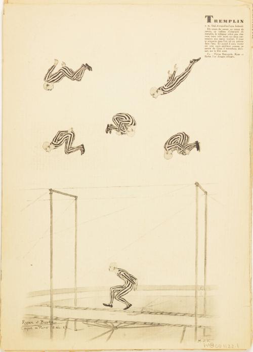 Page from book of illustrated circus acts