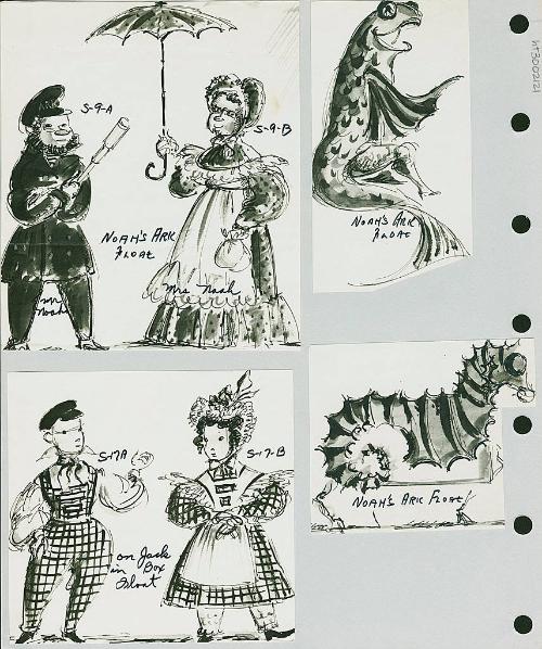 Mr. & Mrs. Noah, Fish, Seahorse and Jack & Jill