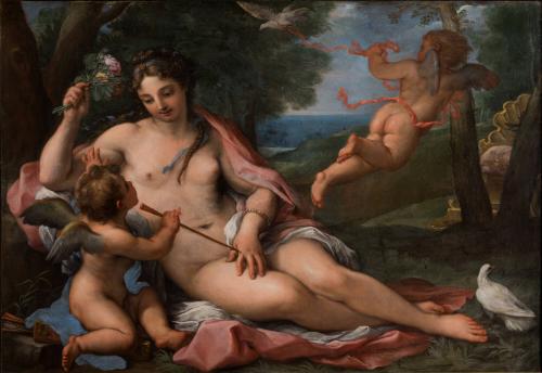 Venus Reclining with Eros and Anteros
