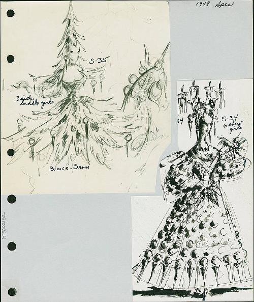 Christmas Tree Girls and Chandalier Girls