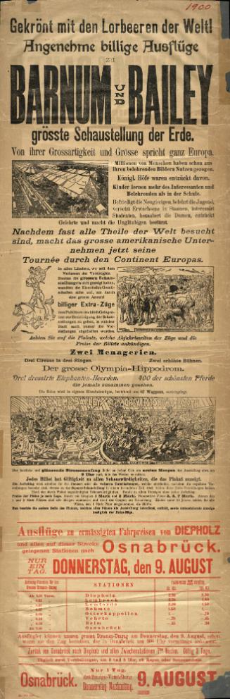 Barnum & Bailey: August 9, 1900