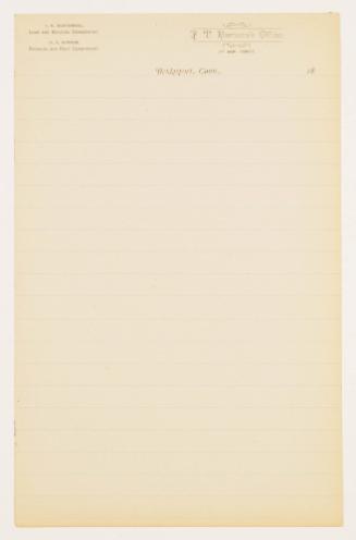 Letterhead from P.T. Barnum's Office