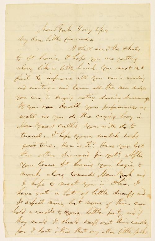 Letter from P.T Barnum to Commodore Nutt